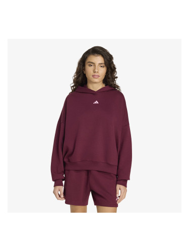 Суитшърт adidas 3 Stripes Studio Hoodie Maroon L