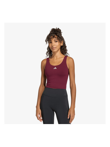 adidas 3 Stripes Studio All Me Light Support Tank Top Maroon M