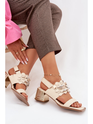 Кожени сандали на ток S. BARSKI