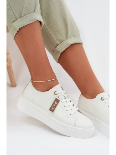 Дамски маратонки от естествена кожа D&A