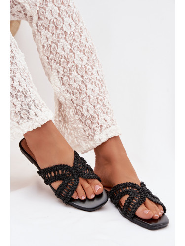 Дамски черни джапанки Boto Fariella