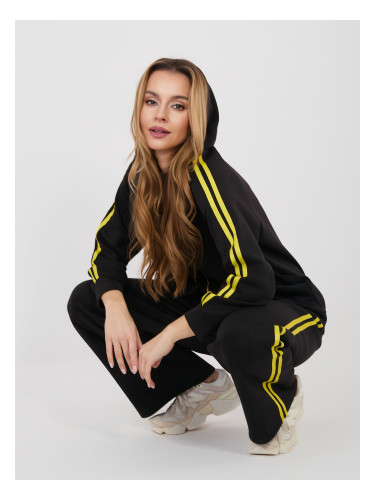 Черен комплект от трико с райета