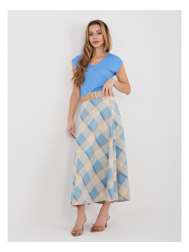 Синя шарена пола