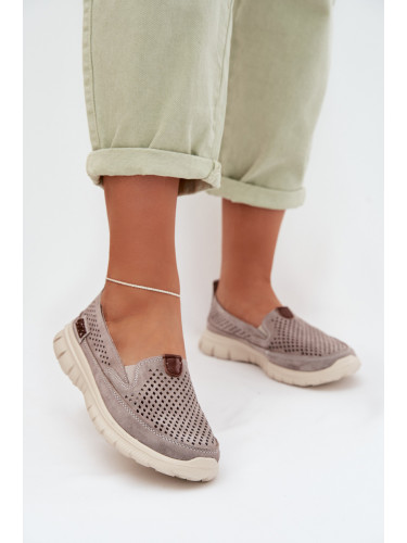 Дамски велурени мокасини EVENTO