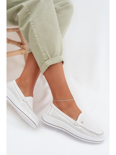 Дамски кожени мокасини S.Barski