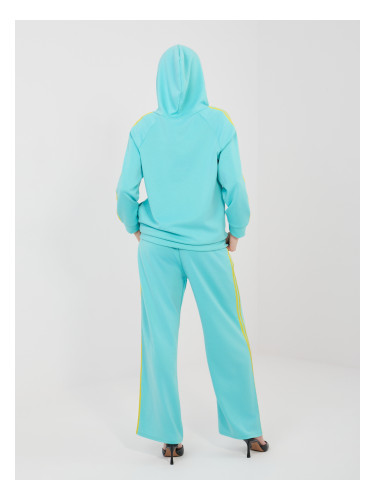 Тюркоазен комплект от две части с качулка