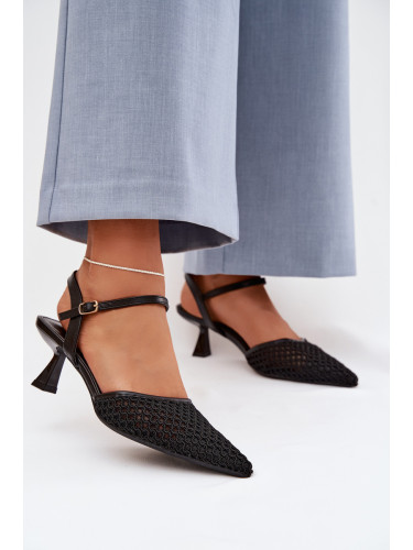 Дамски сандали на висок ток Boto, черни