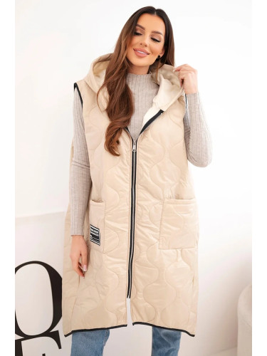 Ватиран жилет с качулка Kesi plus size