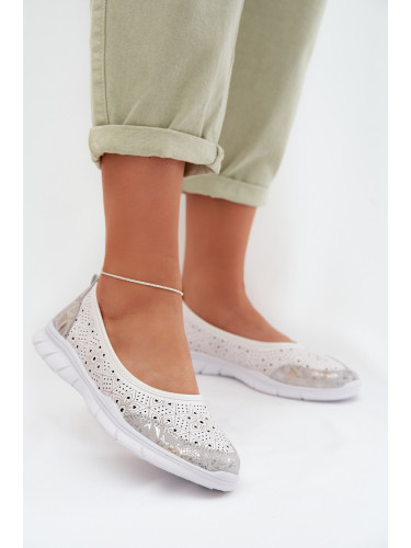 S. BARSKI Кожени балерини с перфорация