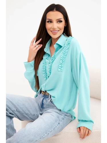 Дамска вискозна риза Kesi с дълъг ръкав