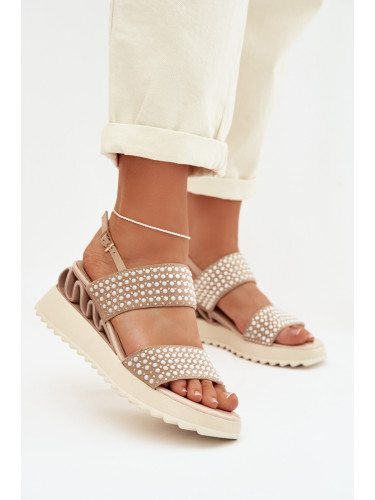 Велурени сандали S. BARSKI с украшения