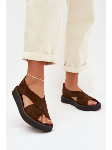 Дамски сандали Zazoo 3196 от естествен велур