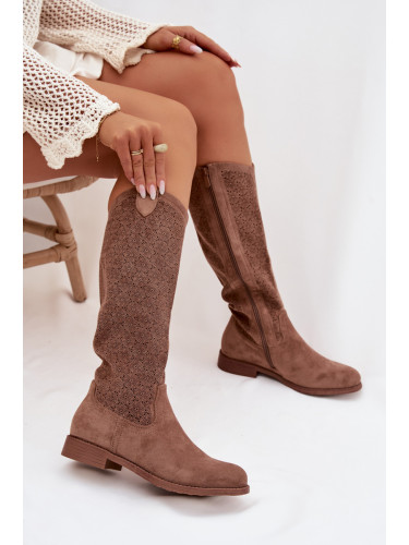 Дамски боти до глезена S. BARSKI с отворен модел