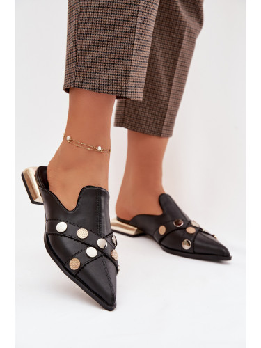 Дамски кожени сандали S. Barski с декоративни каишки