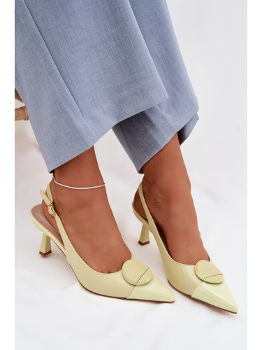 Дамски високи сандали с декоративни детайли