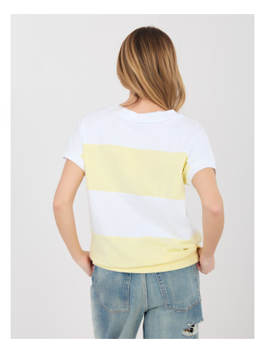 Блуза с бяло и жълто райе