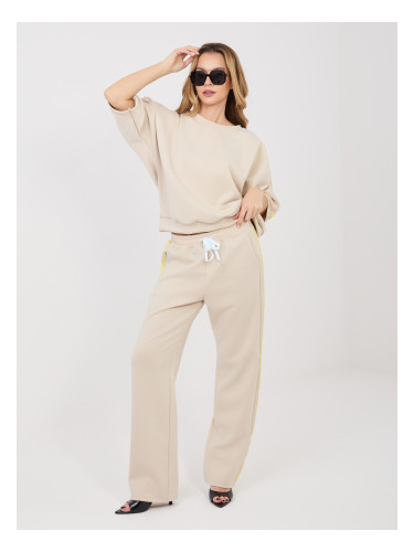 Бежов комплект с 3/4 ръкави