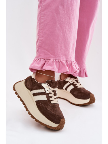 Велурени маратонки на платформа