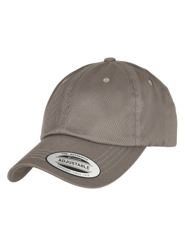 Low-profile organic cotton hat light grey
