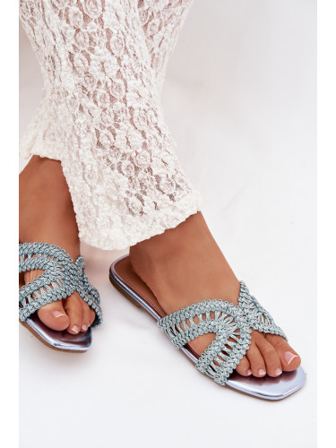 Дамски сини чехли Fariella