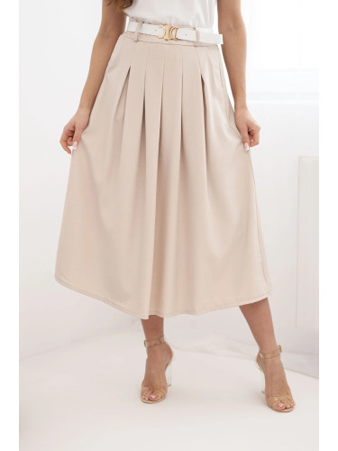 Дамска вискозна пола Kesi с колан