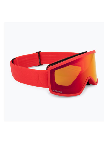 Детска скиорска маска Atomic Four Jr Flash red/red flash