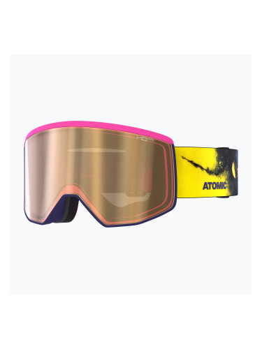 Предпазни ски очила Atomic Four Pro Signature NMC pink powder/amber gold hd photo/clear