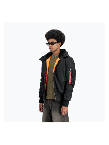 Мъжко яке Alpha Industries MA-1 Bomber с качулка черно