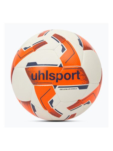 Футболна топка uhlsport 290 Ultra Lite Addglue white/fluo orange/navy размер 3