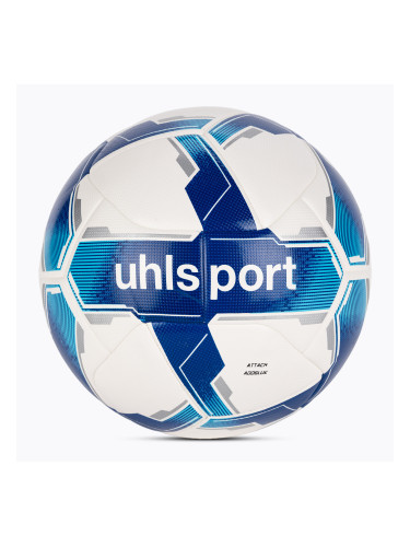 Футболна топка uhlsport Attack Addglue white/royal/blue размер 4