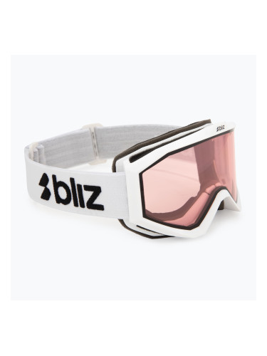 Детски скиорски очила Bliz Liner Jr matte white/pink