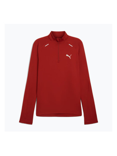Мъжки суитшърт за бягане PUMA Run Cloudspun 1/4 Zip mars red