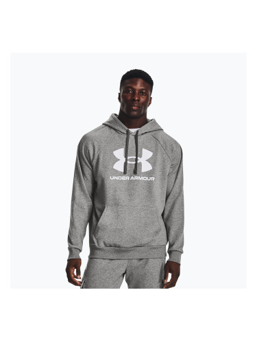 Мъжка качулка Under Armour Rival Fleece Logo HD castlerock light heather/white