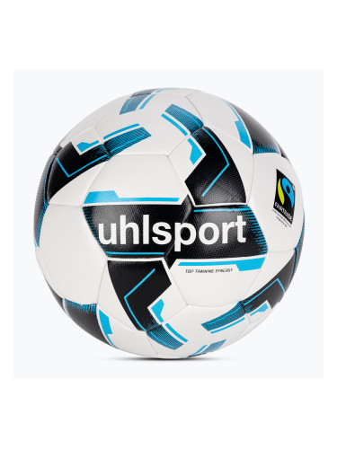 Футболна топка uhlsport Top Training Synergy Fairtrade white/black/blue размер 4