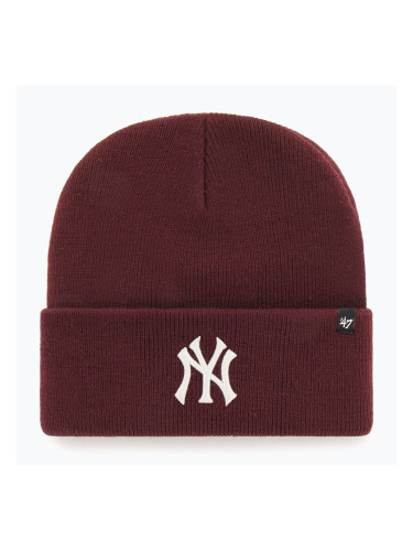 Зимна шапка 47 Brand MLB New York Yankees Haymaker dark maroon 