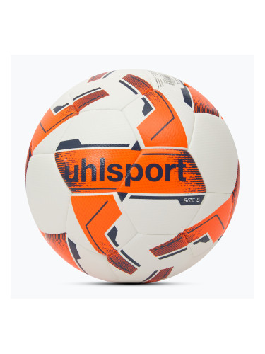 Футболна топка uhlsport 290 Ultra Lite Addglue white/fluo orange/navy  размер 5