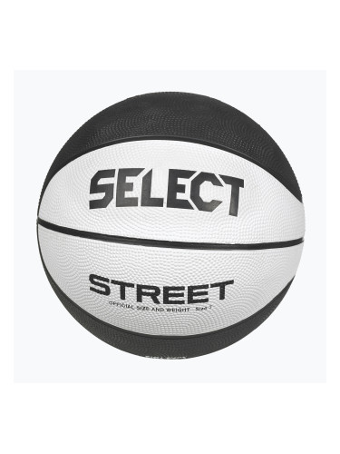 Детска баскетболна топка SELECT Basketball Street v23 white/black размер 7