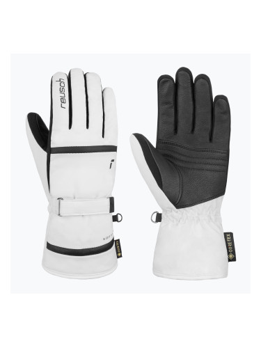 Дамски скиорски ръкавици Reusch Alison Gore-Tex white/black