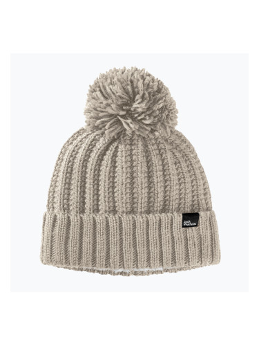 Дамска зимна шапка Jack Wolfskin Highloft Knit dusty grey