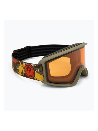 Скиорска маска DRAGON DXT OTG leafy camo/lumalens amber