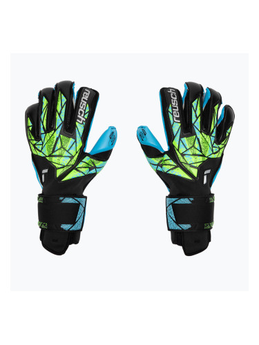 Вратарски ръкавици Reusch Attrakt Aqua Evolution черни/флуоресцентни/аква