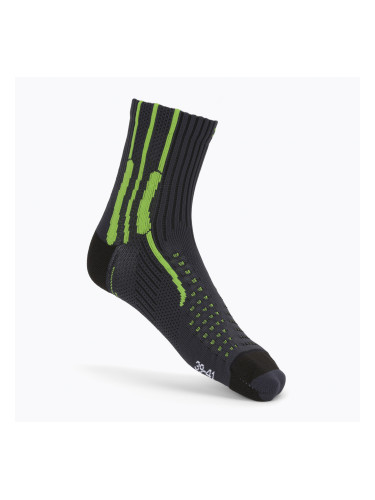 Чорапи за бягане X-Socks Xbs. Effektor Running Grey-Green EF-RS01S21U-G086