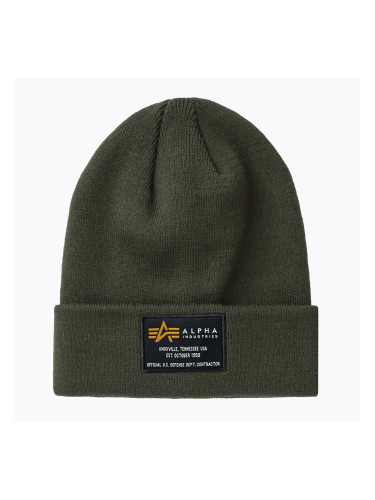 Шапка Alpha Industries Crew dark green