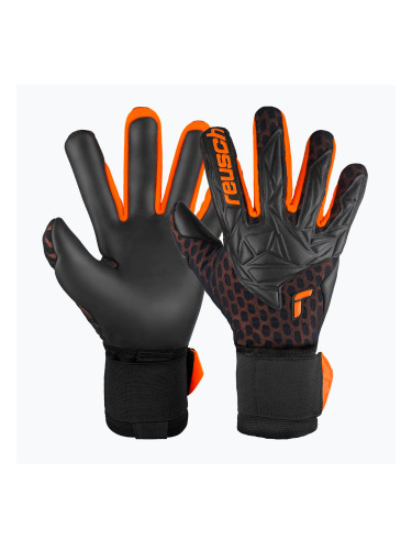 Вратарски ръкавици Reusch Attrakt Gold X Airvent black/shocking orange