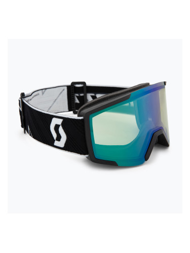 Скиорски очила SCOTT Shield black/white/amp aurora green chrome