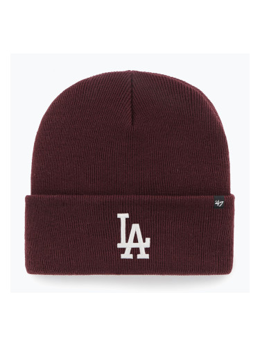 Зимна шапка 47 Brand MLB Los Angeles Dodgers Haymaker dark maroon