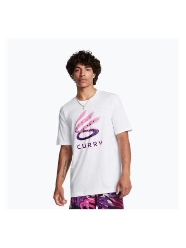 Мъжка тениска Under Armour Curry Logo Trend white/purple