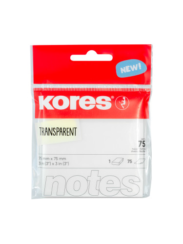 Самоз.листчета Kores 75/75 прозрачни 75л