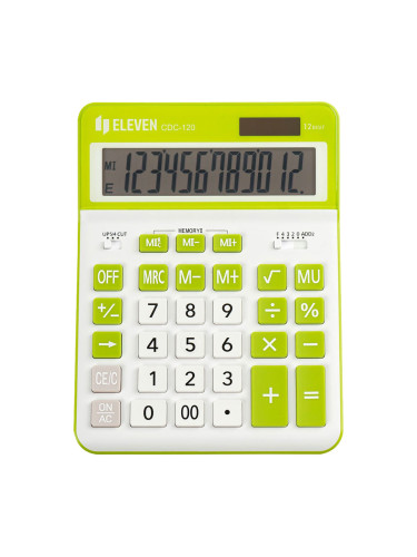 Калкулатор Eleven CDC120W 12разр зелен