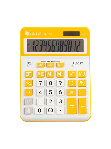 Калкулатор Eleven CDC120W 12разр жълт